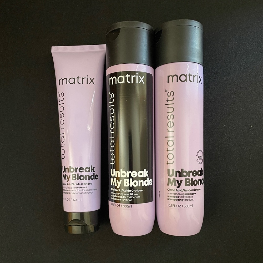 MATRIX Unbreak My Blonde Shampoo, Conditioner & Leave-In Treatment